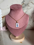 Collana Targhetta Vaso&Fiori