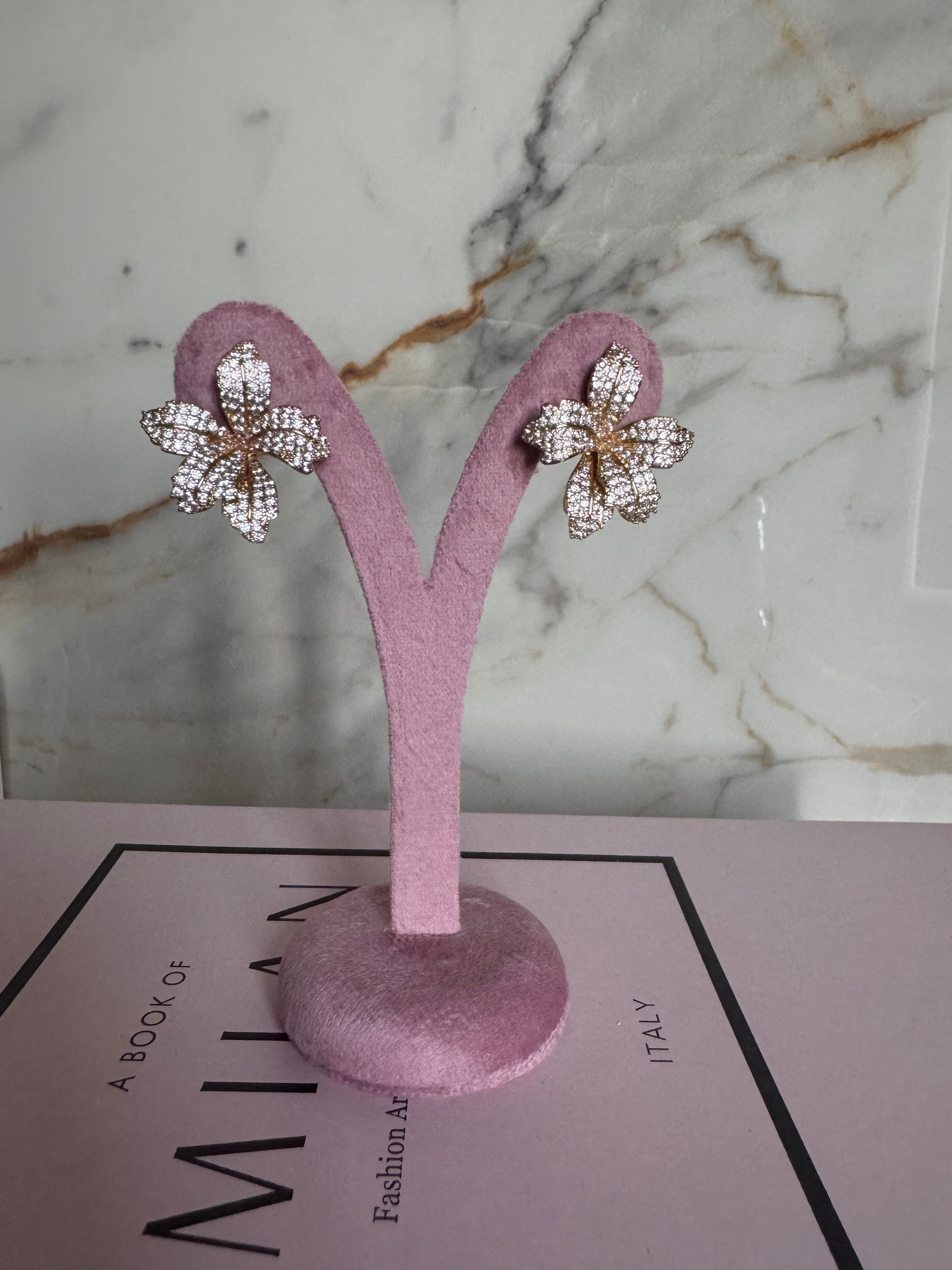 Orecchini Fiore Crystal