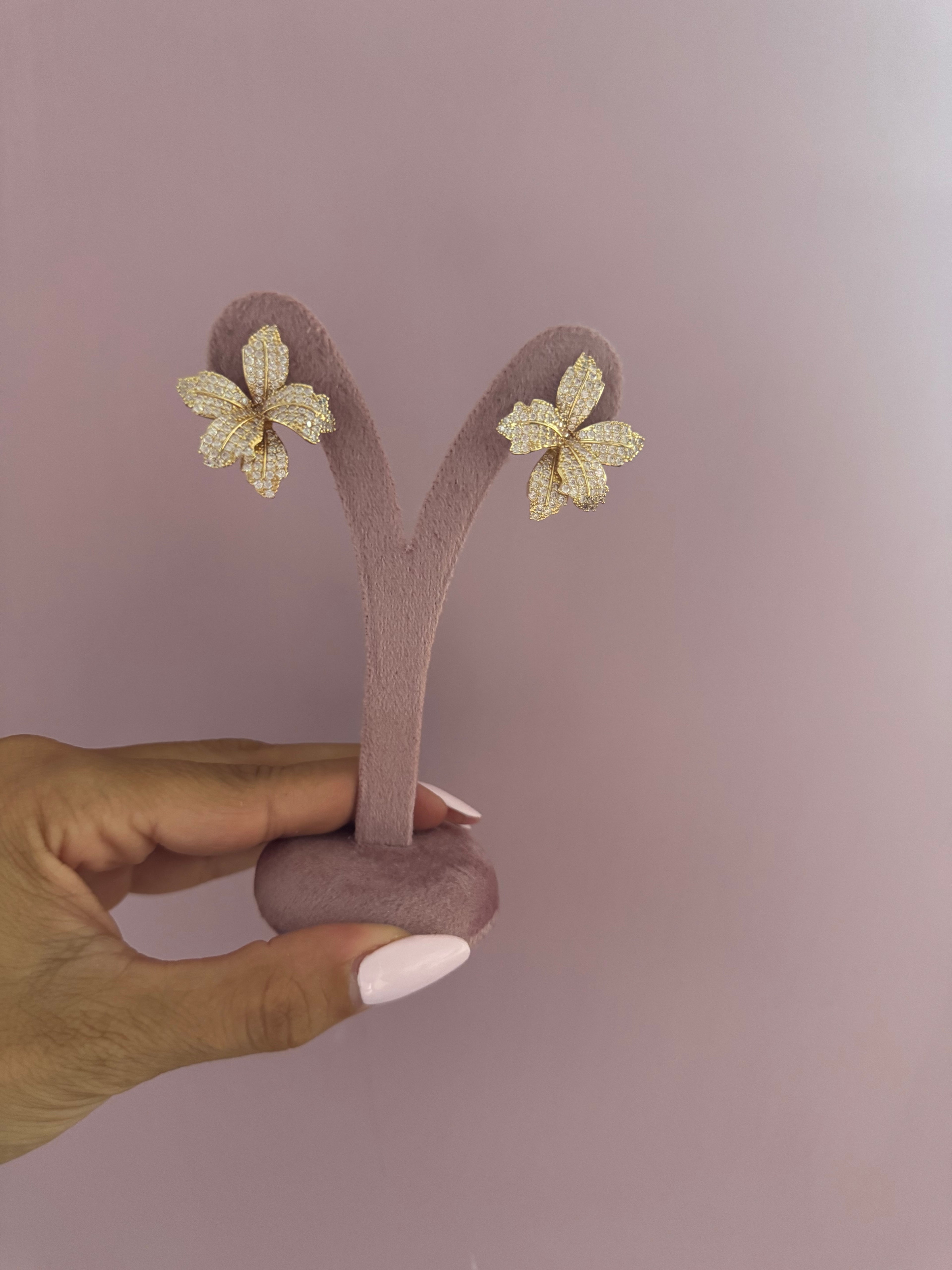 Orecchini Fiore Crystal