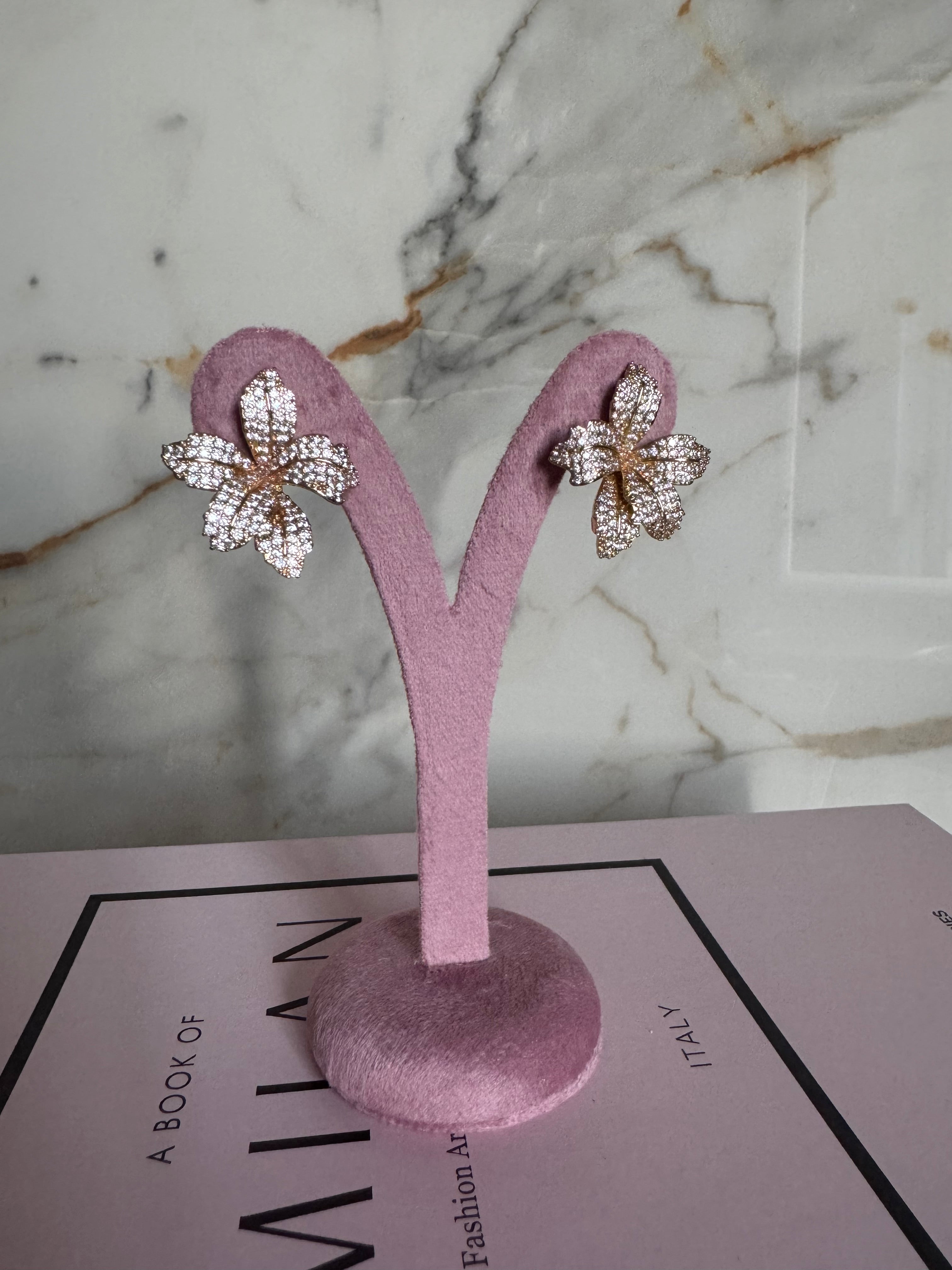 Orecchini Fiore Crystal