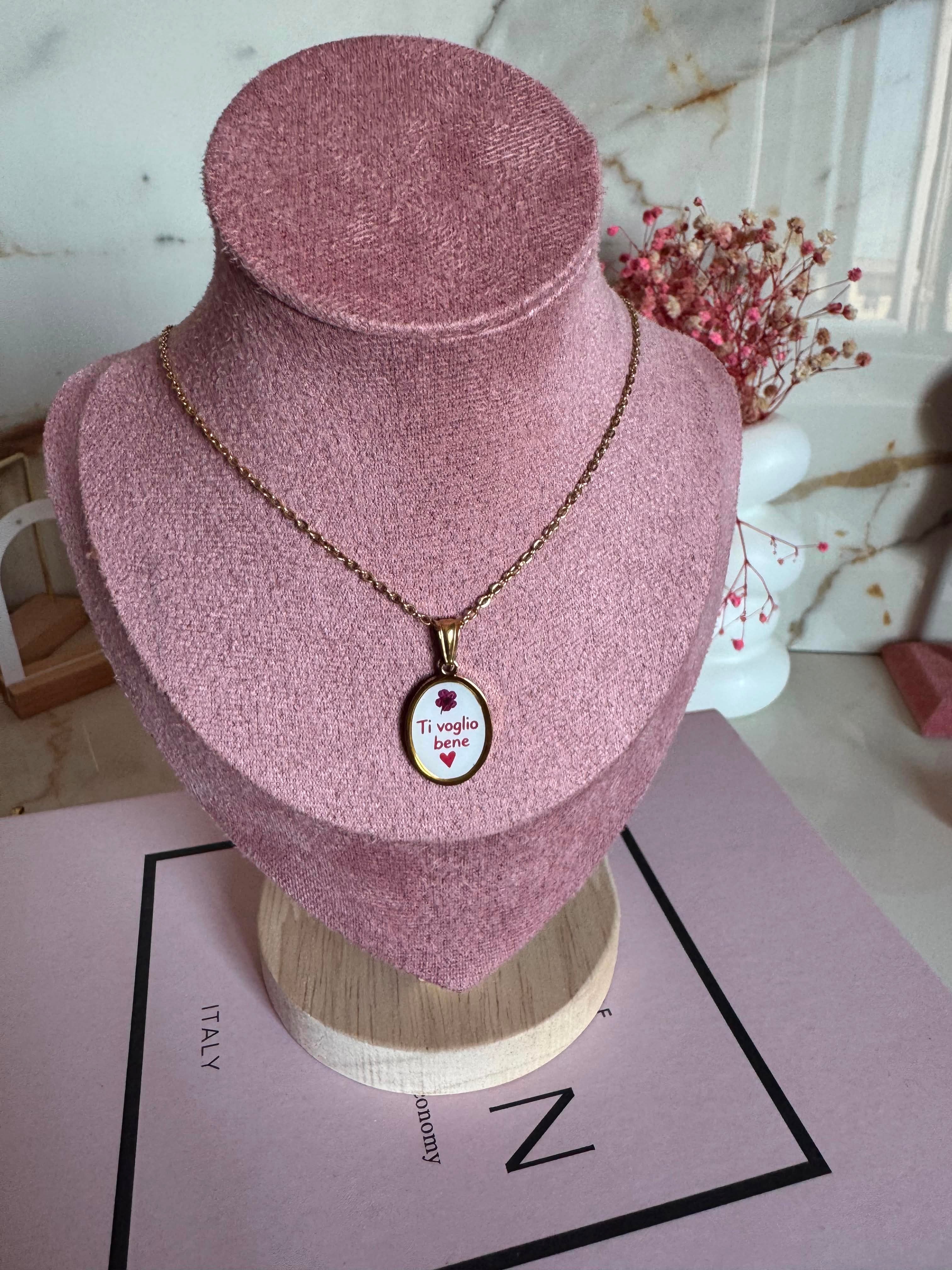 Collana Targhetta Ti Voglio Bene