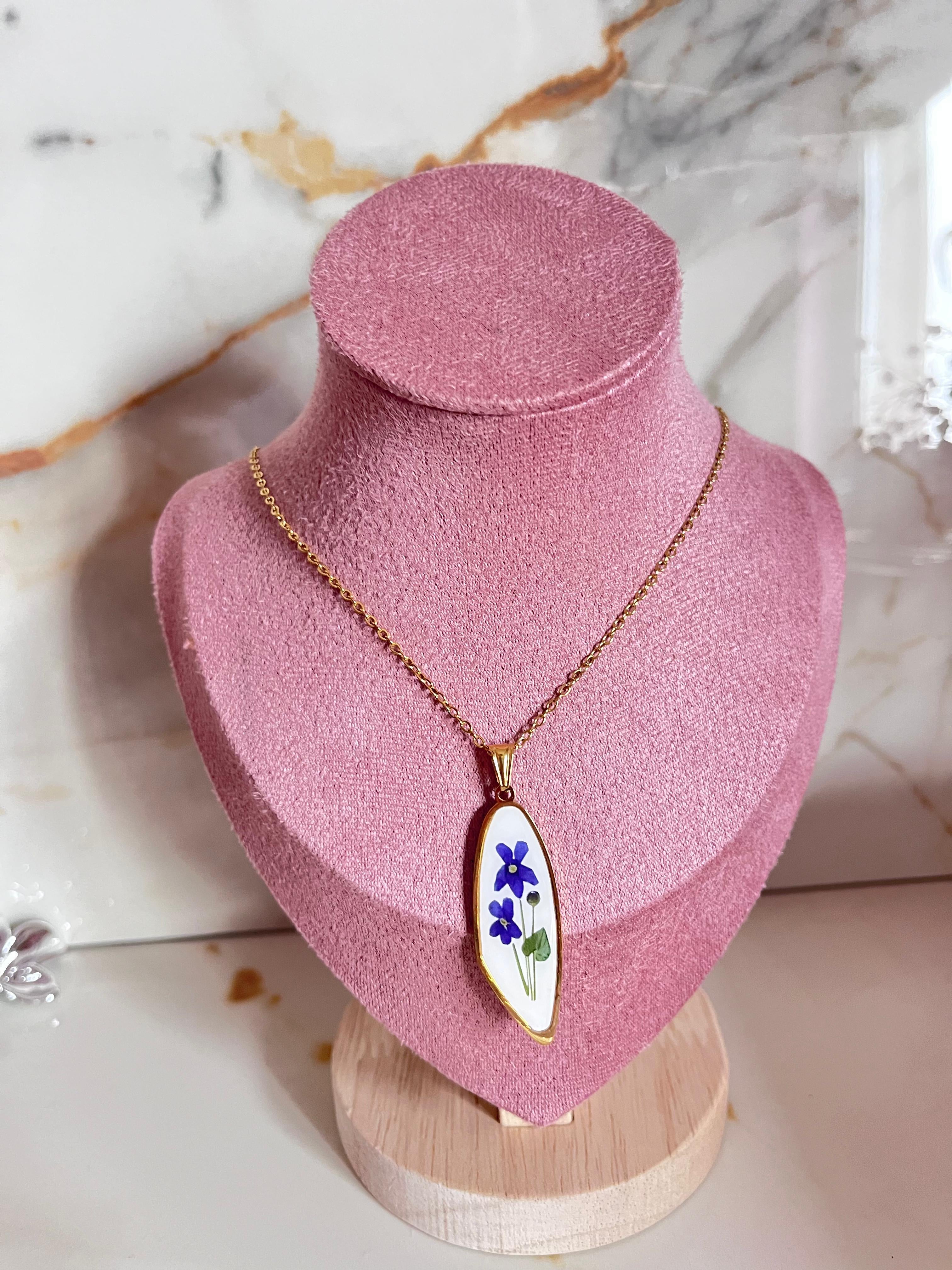 Collana Targhetta Fiori