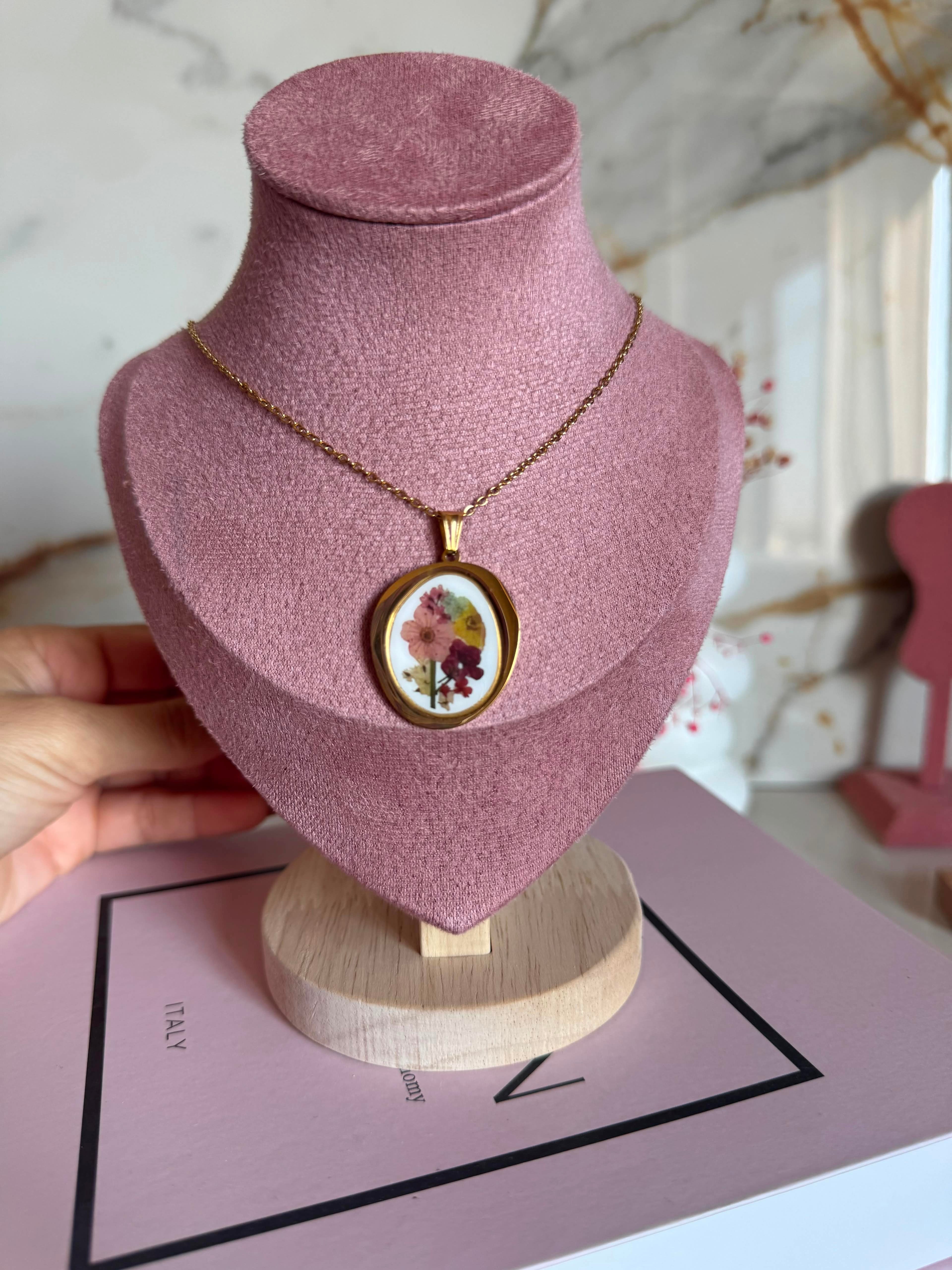Collana Targhetta Bomb Fiori