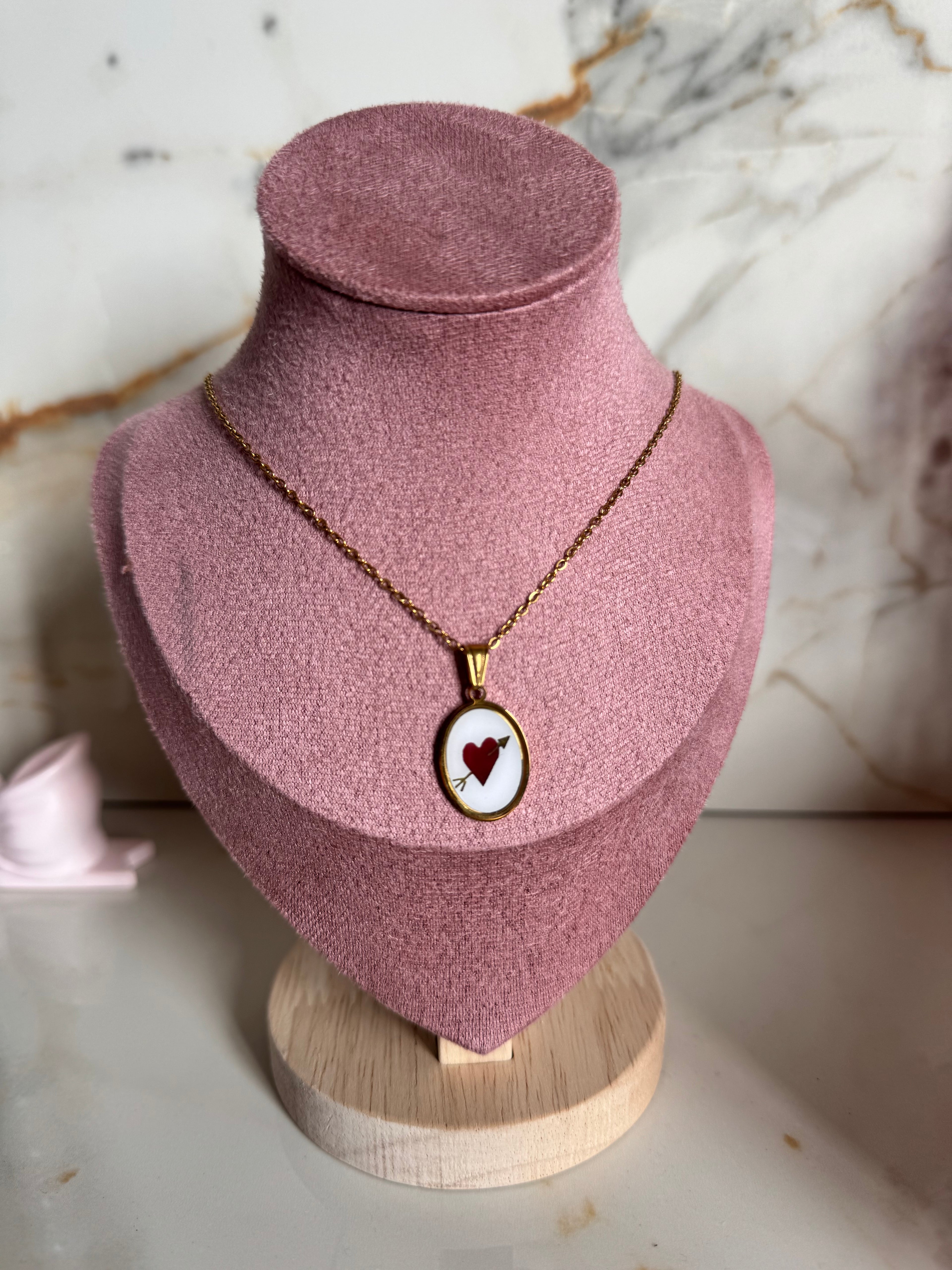 Collana Targhetta Cuore